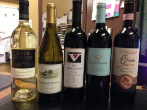 five new wines