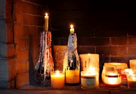 wine bottle candles