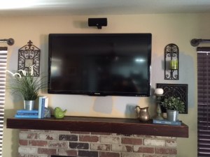 camo wall with mantle